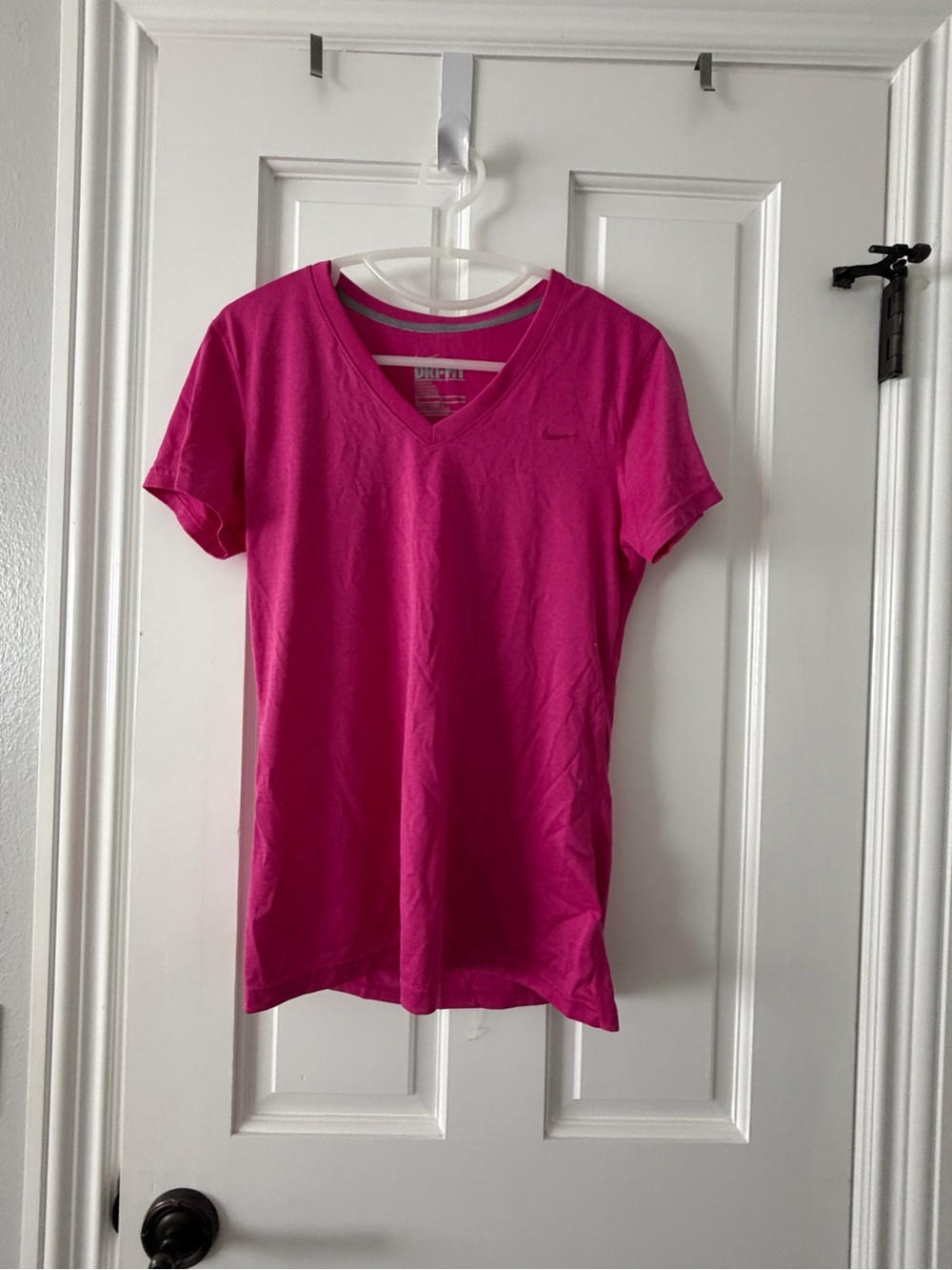 Nike Women's V-Neck Short Sleeve Tee - Pink